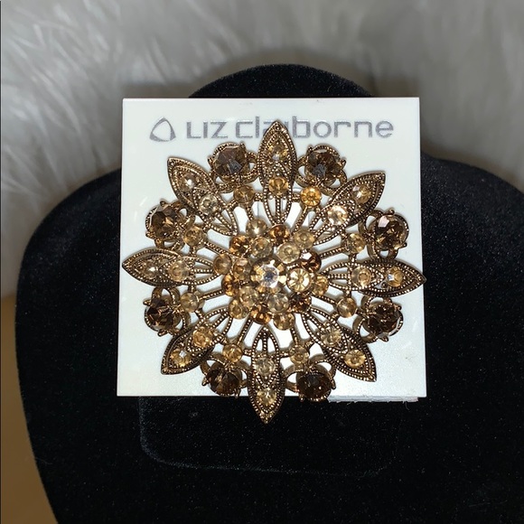 Gold and topaz Brooch - Picture 4 of 4